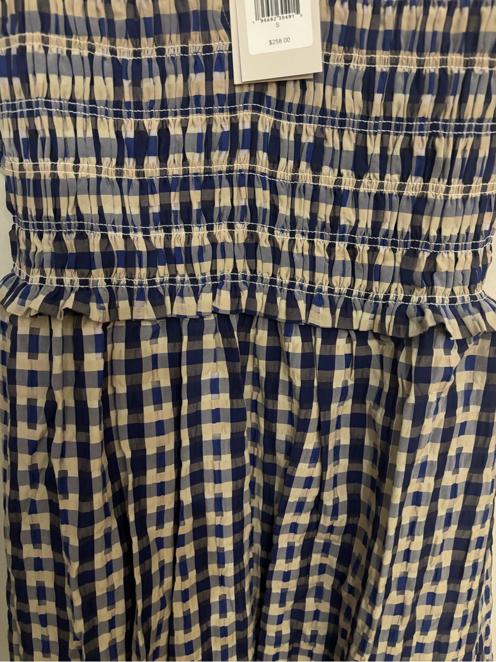 Rails Blue and Cream Clementine Gingham Dress - Picture 3 of 8